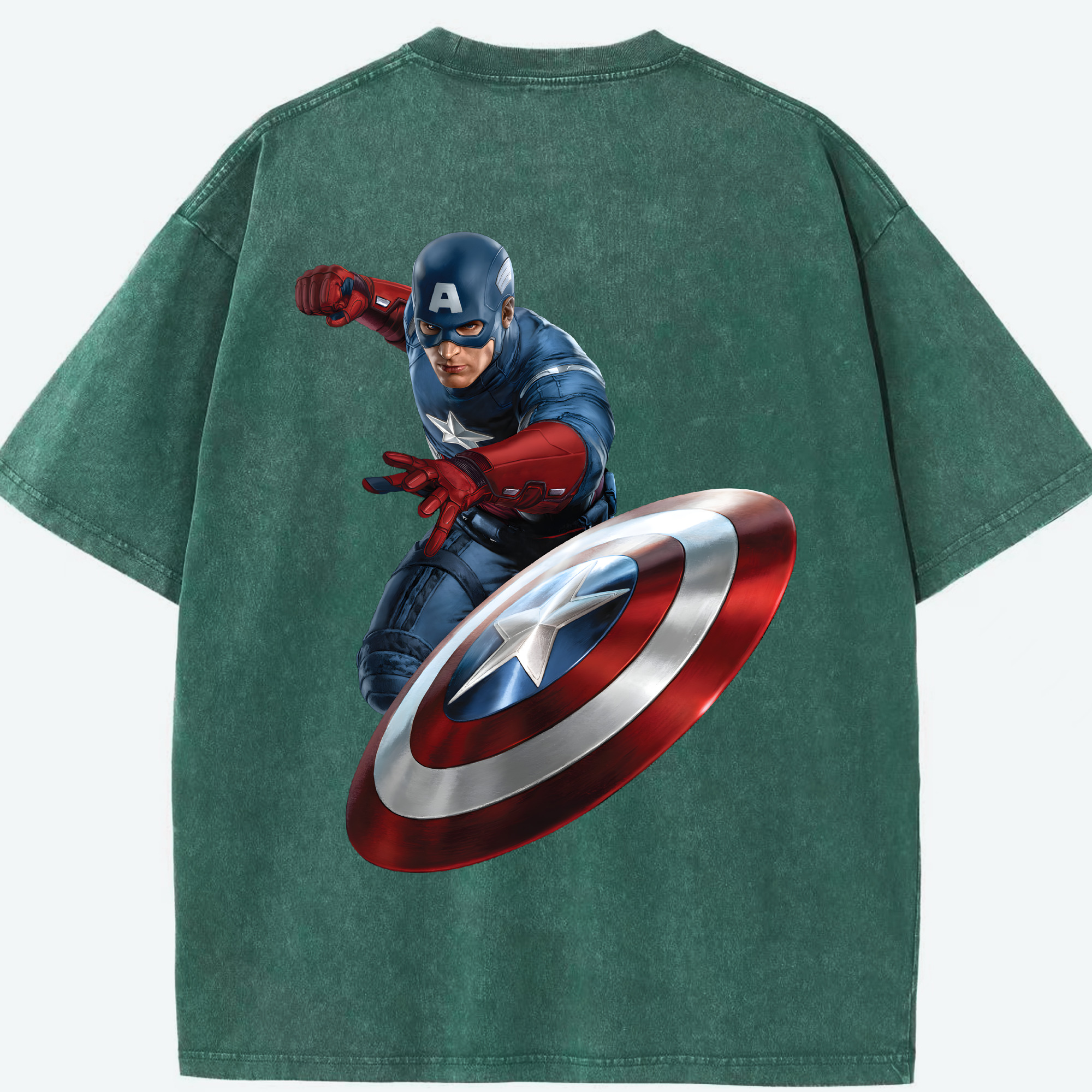 （画像用） アベンジャーズ The Avengers 綿100% ヴィンテージ風 半袖Tシャツ（背面プリント）